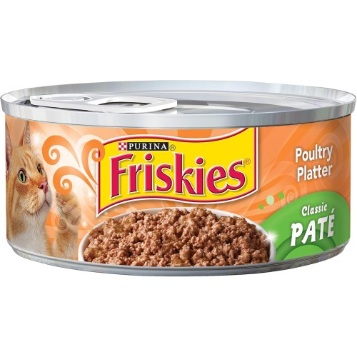 Friskies Purina Cat Food Pate - Poultry Platter, 5.5oz, Pack of 24