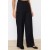 Trendyol Collection Wide Leg Pleated Trousers – High Waist Black Woven Fabric