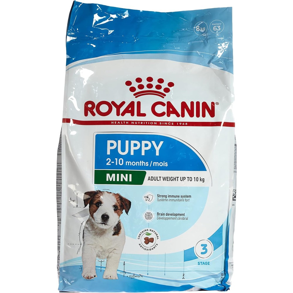 Royal Canin Size Health Nutrition Mini Puppy Food, Sensitive Stomach, 8 KG - Multi Flavor