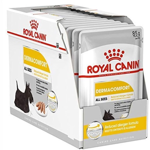 Royal Canin CCN Dermacomfort Wet Food Pouches 12x85g – Skin & Coat Care Dog Nutrition