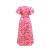 Women’s Summer Printed Ruffle Maxi Dress – Vintage Elegant O-Neck Half Sleeve