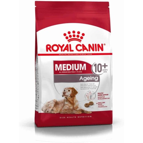 Royal Canin SHN Medium Ageing 10+ Dog Food, Bone & Joint Health, 3 kg - Multicolor Packaging