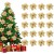 SLEEPHEAD® 24PCS Christmas Glitter Poinsettia Ornaments – Decorative Xmas Hanging Flowers Set