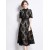 Vintage Lace Hollow Out Dress – O-Neck Slim Fit Elegant Summer Long Dress for Women