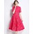 Vintage Lace Hollow Out Dress – O-Neck Slim Fit Elegant Summer Long Dress for Women