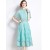 Vintage Lace Hollow Out Dress – O-Neck Slim Fit Elegant Summer Long Dress for Women