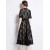 Vintage Lace Hollow Out Dress – O-Neck Slim Fit Elegant Summer Long Dress for Women