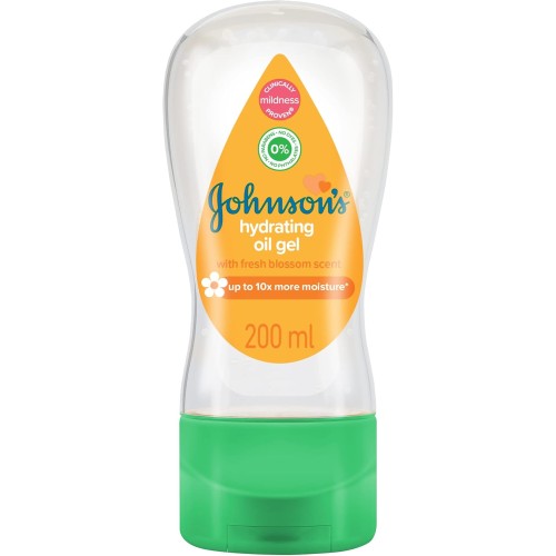 Johnson's Baby Hydrating Oil Gel with Fresh Blossom Scent, 200 ml | Gentle & Nourishing Baby Care