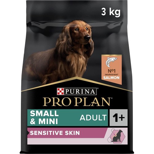 Purina Pro Plan Sensitive Skin Small and Mini Adult Dry Dog Food with Salmon, 3 kg