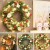 Seocsing Christmas Wreath with Pinecones, Red Berries & Warm Lights for Indoor/Outdoor Decor