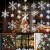 ORCHID M® 63pcs White Glitter Snowflake Ornaments for Christmas Tree & Winter Décor