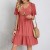 Summer 2024 Women's V Neck A-Line Casual Beach Dress – Solid Loose Fit