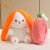 Cute Reversible Strawberry Bunny Plush Toy – Kawaii Soft Stuffed Mini Pillow Doll