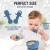 U-HOOME Silicone Baby Feeding Set | Baby Led Weaning Supplies | Dark Blue