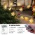 Tiokkss Christmas Snowflake Lights, 80 LED 10M String, Battery Operated, Waterproof - Warm White