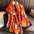 Elegant Large Silk Soft Scarf for Women - Stylish Printed Long Shawl & Wrap (180x90 cm)