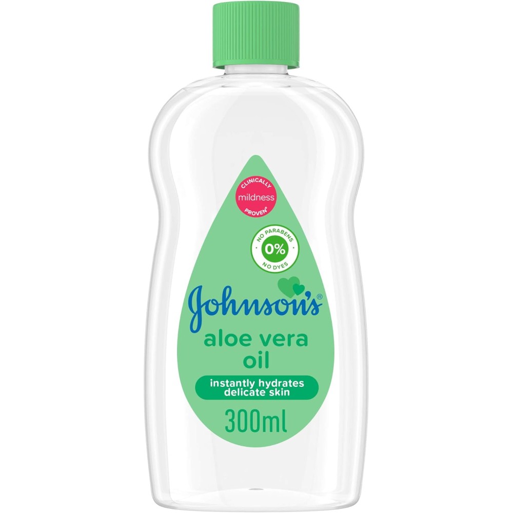 Johnson's Baby Moisturising Oil with Aloe Vera | 300ml | Hydrates & Nourishes