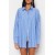 Women's White/Blue/Pink Striped Woven Shirt with Relaxed Fit