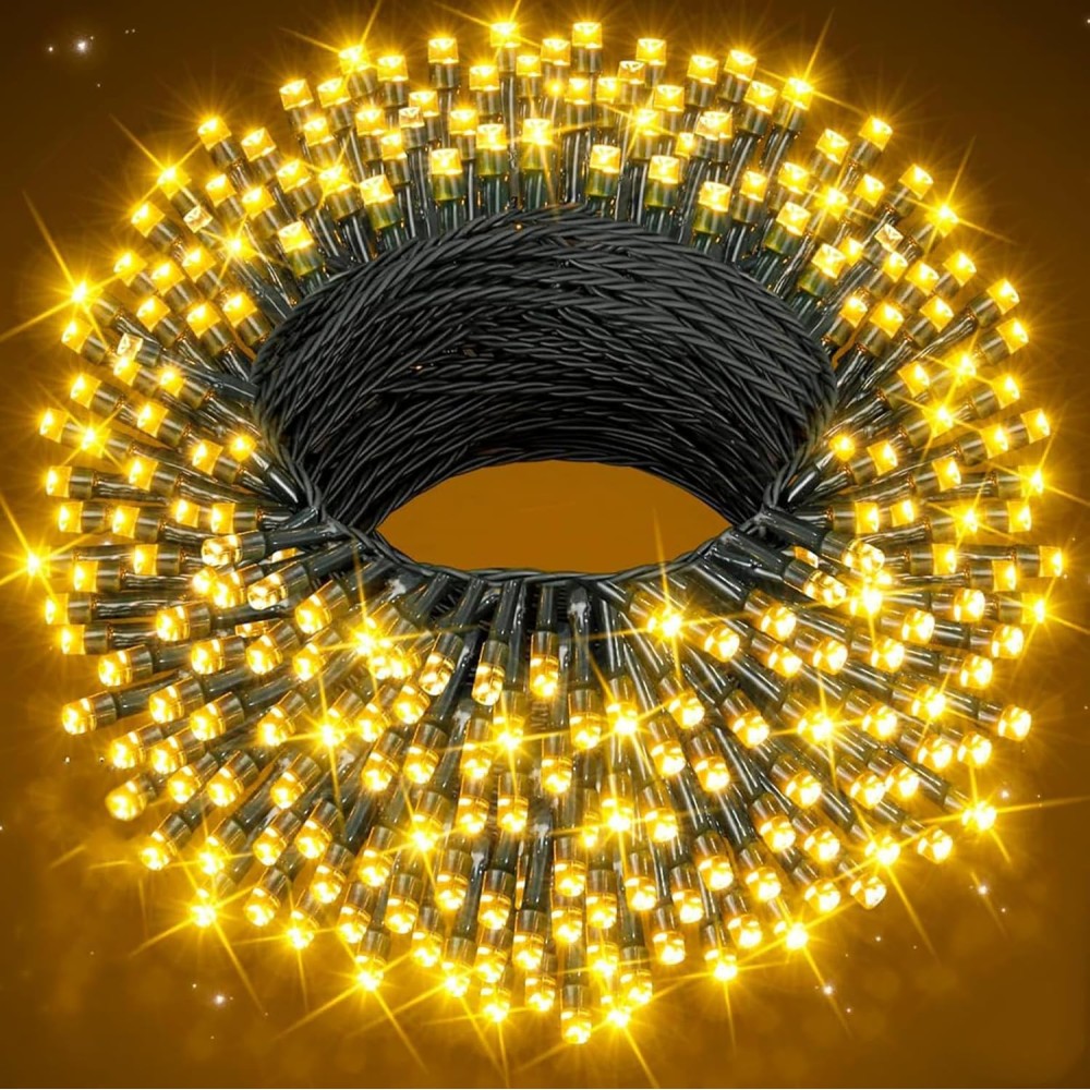 Yoawllty 49ft 150 LED Warm White Christmas String Lights – Indoor & Outdoor