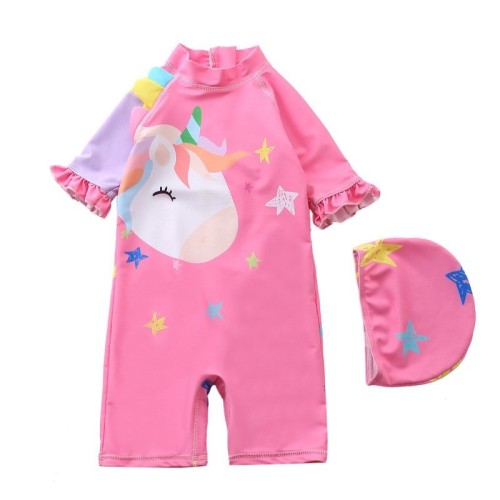 HappyFlute Baby Long Sleeve Pony Swimsuit for Boys & Girls 7-24kg