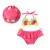 Baby Girl Flower Halter Swimsuit 3-Piece Bikini Set Summer Swimwear