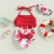 Strawberry Print 3-Piece Baby Girl Halter Bikini Set