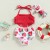 Strawberry Print 3-Piece Baby Girl Halter Bikini Set