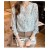 Elegant Floral Print V-Neck Women's Chiffon Blouse Long Sleeve Top