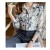 Women's Spring Autumn Long Sleeve Printed Button-Down Blouses