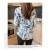 Women's Spring Autumn Long Sleeve Printed Button-Down Blouses