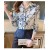 Women's Spring Autumn Long Sleeve Printed Button-Down Blouses