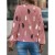 Elegant Feather Print Long Sleeve Chiffon Blouse for Women