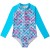 Mermaid Swimsuit for Baby Girls Long Sleeve Fish Scale Design