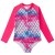 Mermaid Swimsuit for Baby Girls Long Sleeve Fish Scale Design