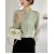 Women's Chiffon Long Sleeve Beaded Blouse Office Lady 2024