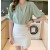 Elegant Korean Chiffon V-Neck Pearl Short Sleeve Summer Blouse