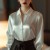 Vintage Silk Satin Long Sleeve Office Lady Shirt 2024