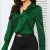 Elegant Satin Long-Sleeve Women's Slim Casual Office Shirt