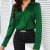 Elegant Satin Long-Sleeve Women's Slim Casual Office Shirt