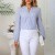 Women's Striped V-Neck Long-Sleeve Casual Shirt for Summer