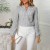 Women's Striped V-Neck Long-Sleeve Casual Shirt for Summer