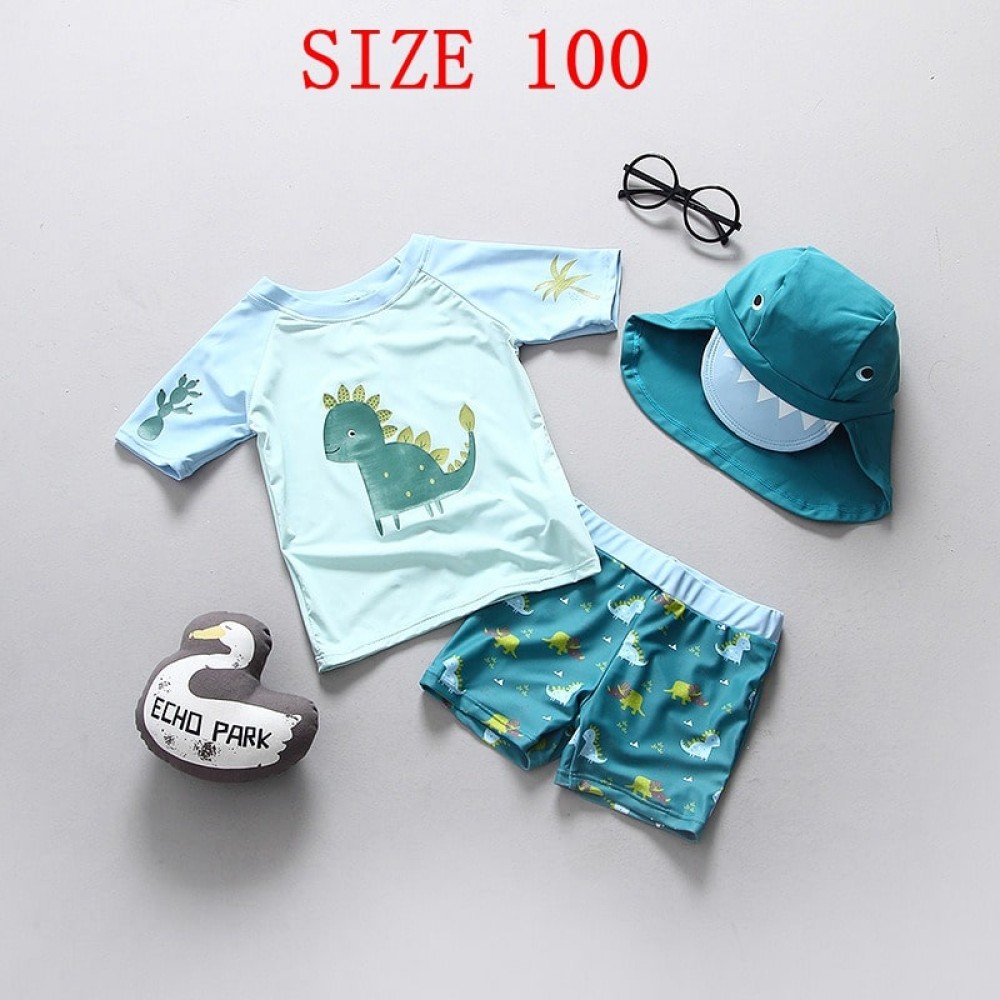 Baby Boys Dinosaur Print Swimwear UPF50 Sun Protection Beach Set