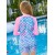 2024 Girls Long Sleeve One-Piece Mermaid Swimsuit Beachwear