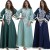 Muslim Abaya Dress - Embroidered Long Sleeve Kaftan Gown for Women, Moroccan Style