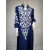 Muslim Abaya Dress - Embroidered Long Sleeve Kaftan Gown for Women, Moroccan Style