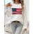 American Flag Long Sleeve Crew Neck Women’s Sweater – Casual Autumn/Winter Knit Pullove