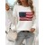 American Flag Long Sleeve Crew Neck Women’s Sweater – Casual Autumn/Winter Knit Pullove