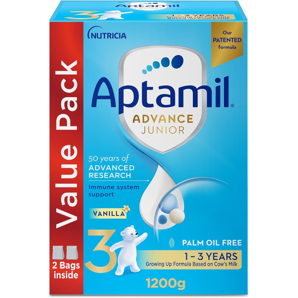 Aptamil Advance Junior 3 Growing Up Formula (1200g) – For Toddlers 1 to 3 Years