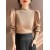 Women's Turtleneck Slim Fit Knit Sweater – Puff Sleeve Stretch Jumper (Autumn/Winter 2024)