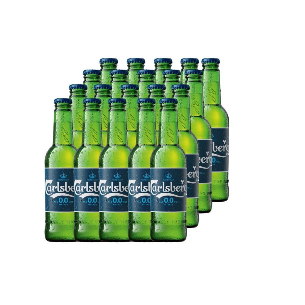 Carlsberg 0.0 Non-Alcoholic Pilsner 500ml with Balanced Hoppy Flavor and Refreshing Lager Taste